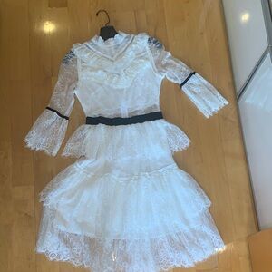 Elegant White Lace Formal Dress